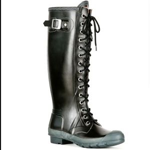 Hunter LE Watling Lace Up Rain Boot